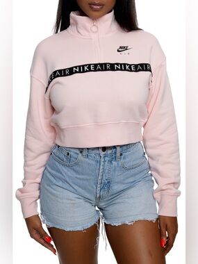 Nike Air Cropped Quarter Zip Sweater